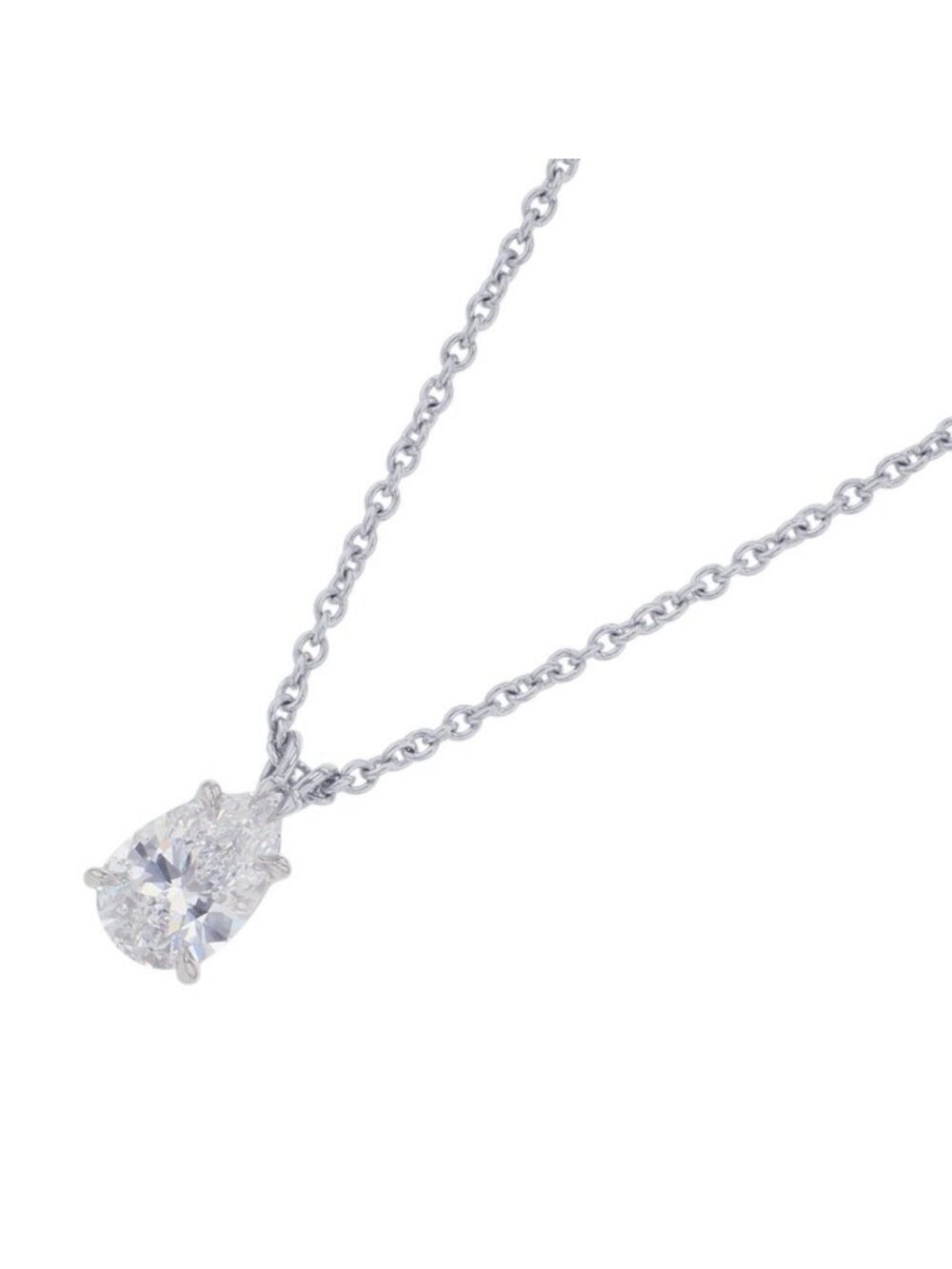 Harry Winston Necklace Pear Shape Solitaire Diamond